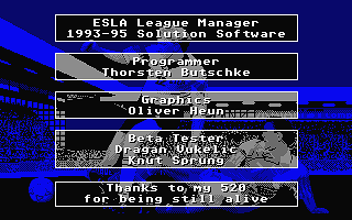 Esla League Manager atari screenshot